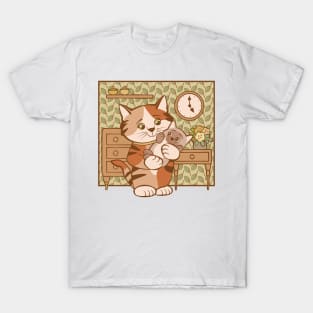 Cat and Baby Kitten at Home T-Shirt